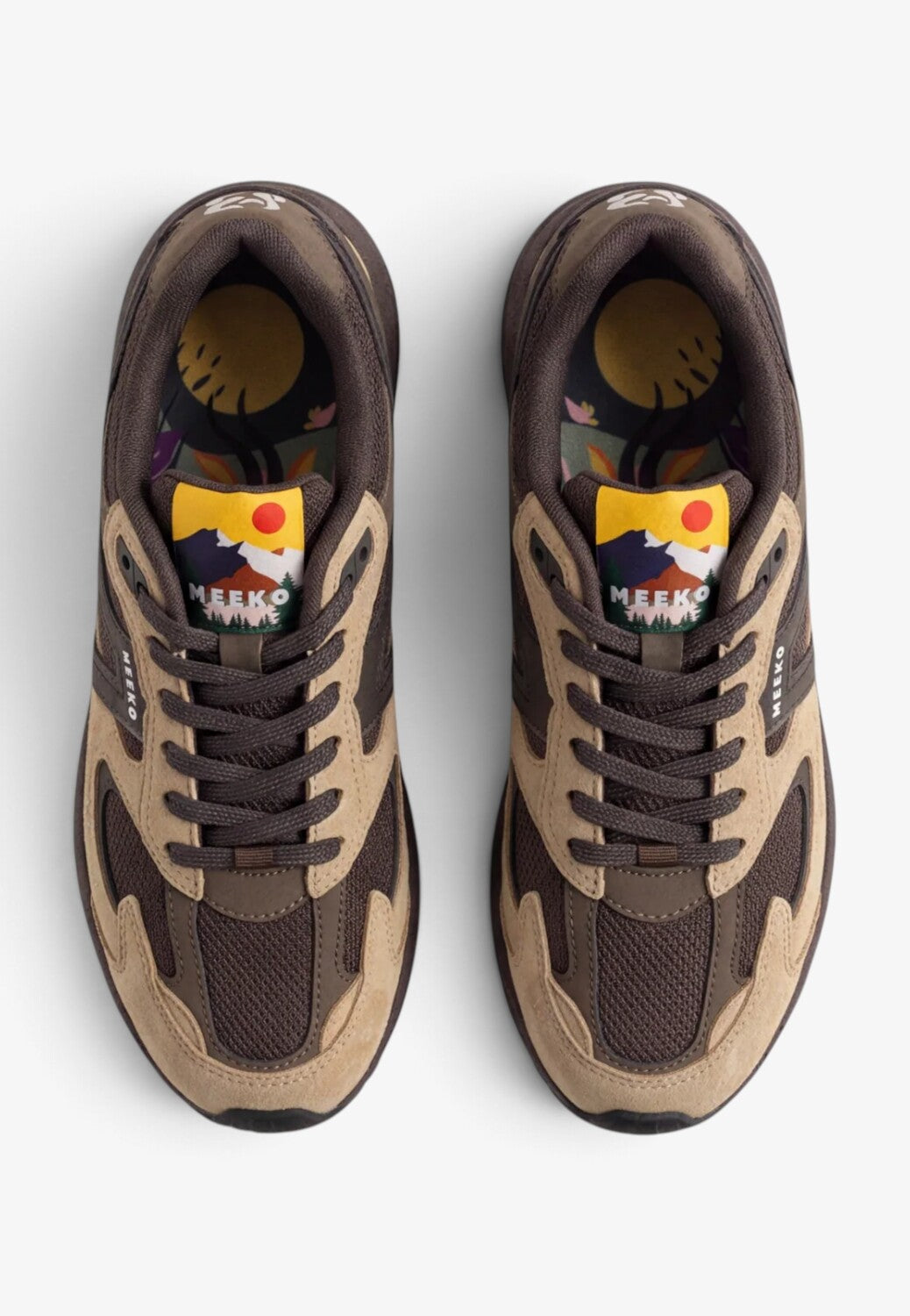 Unisex sneakers-Beige combi kleur