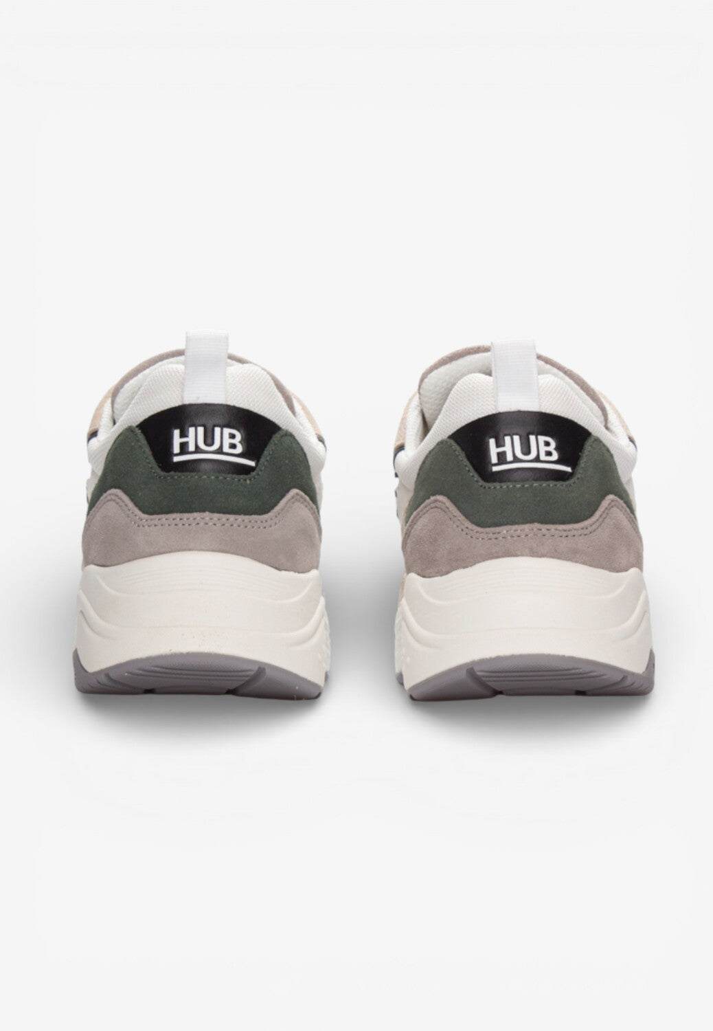 Heren veterschoenen-Groen combi kleur