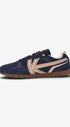 Heren veterschoenen-Blauw suède/nubuck