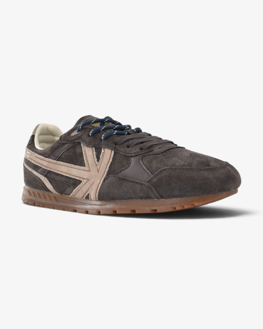 Heren veterschoenen-Bruin suède