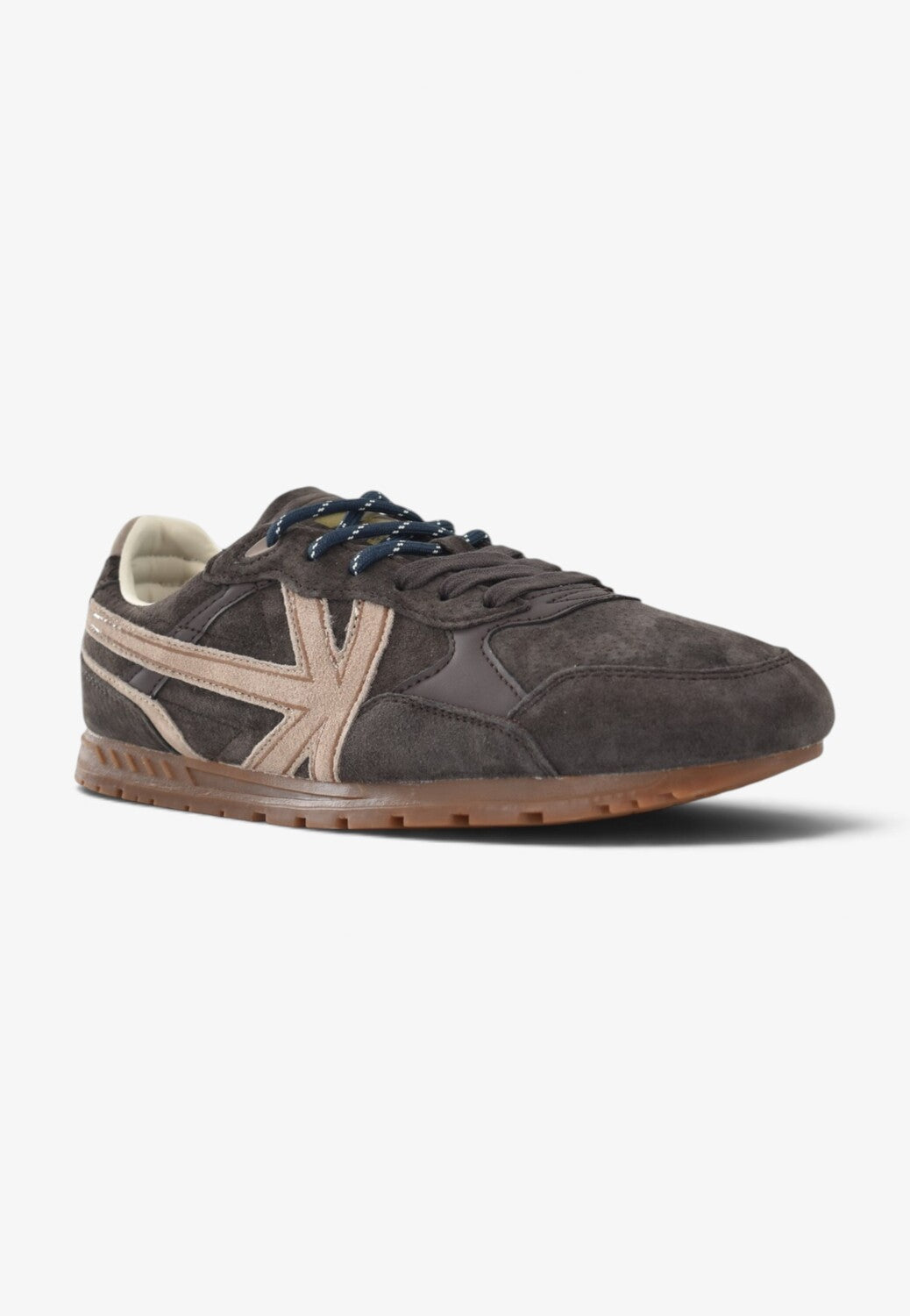Heren veterschoenen-Bruin suède