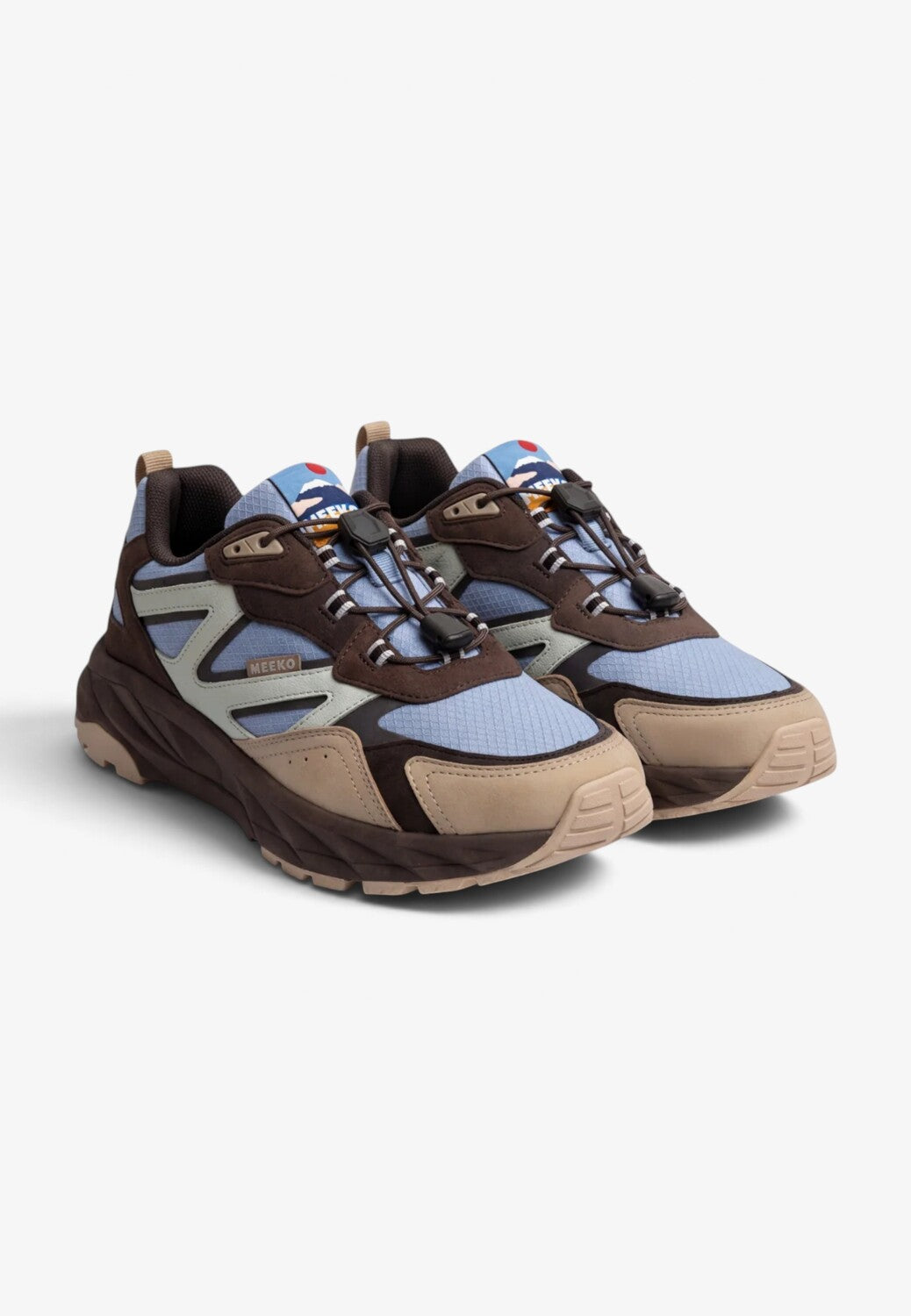 Unisex sneakers-Beige suède/nubuck