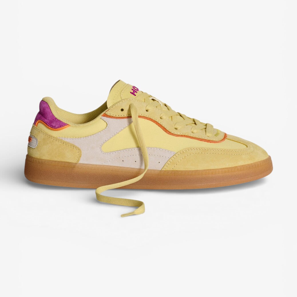 DAMES SPORTIEVE VETERSCHO-Geel suède/nubuck