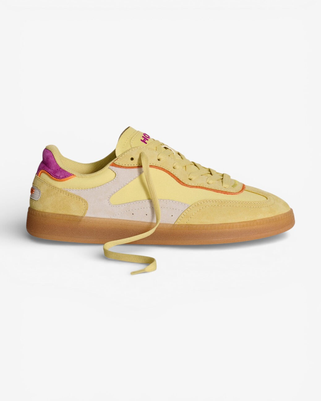 DAMES SPORTIEVE VETERSCHO-Geel suède/nubuck