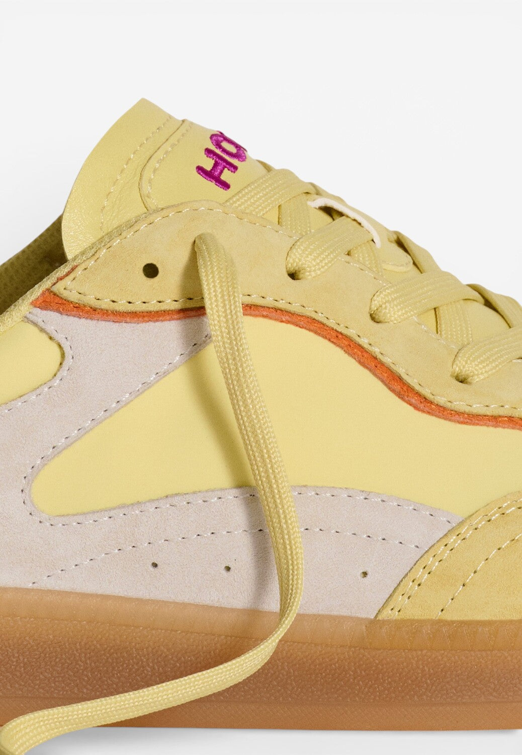 DAMES SPORTIEVE VETERSCHO-Geel suède/nubuck