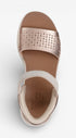 DAMES OPEN SCHOENEN-Goud leer