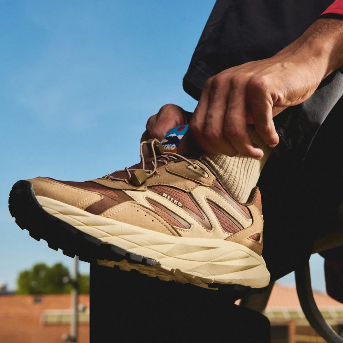 DAMES SPORTIEVE VETERSCHO-Bruin combi kleur