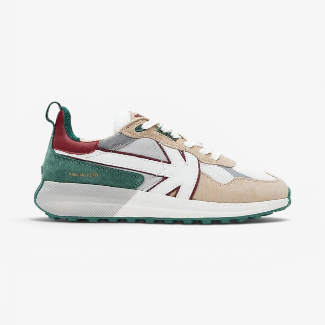 Heren veterschoenen-Beige combi kleur