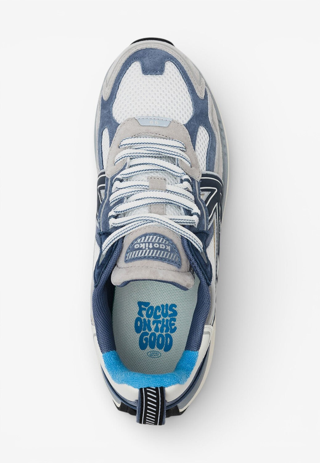 Heren veterschoenen-Blauw combi kleur