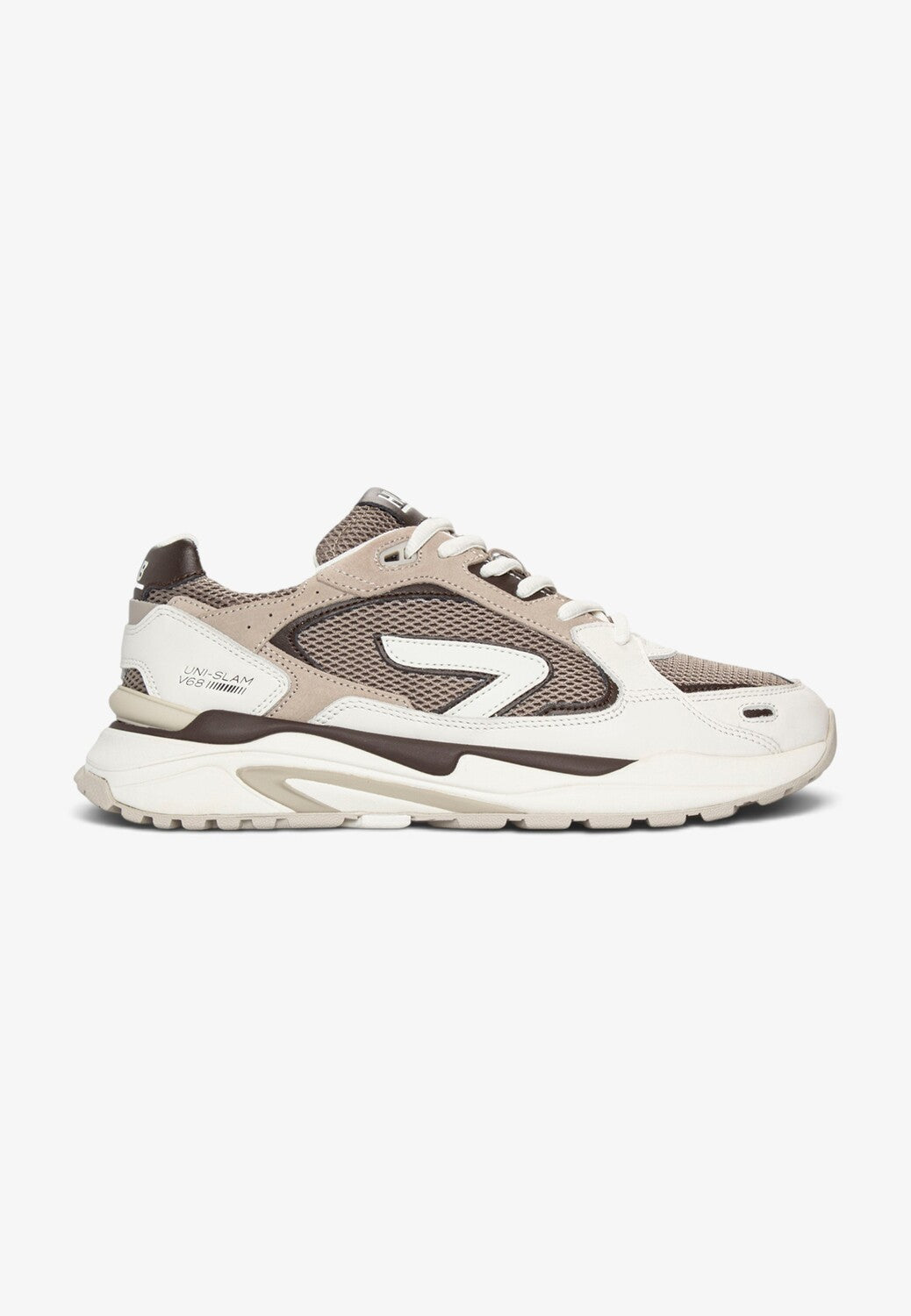 Heren veterschoenen-Bruin combi kleur