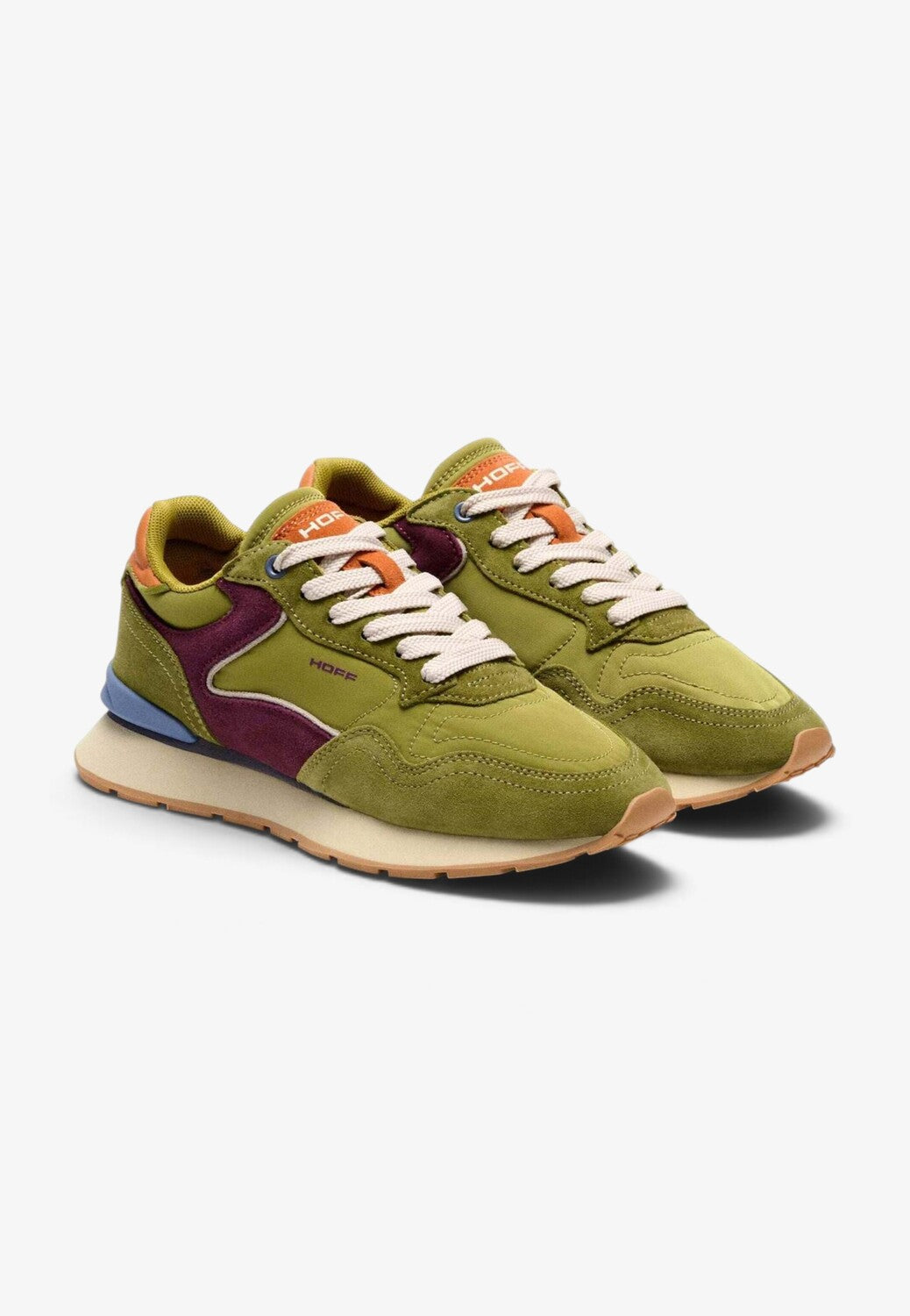 DAMES SPORTIEVE VETERSCHO-Groen suède/nubuck