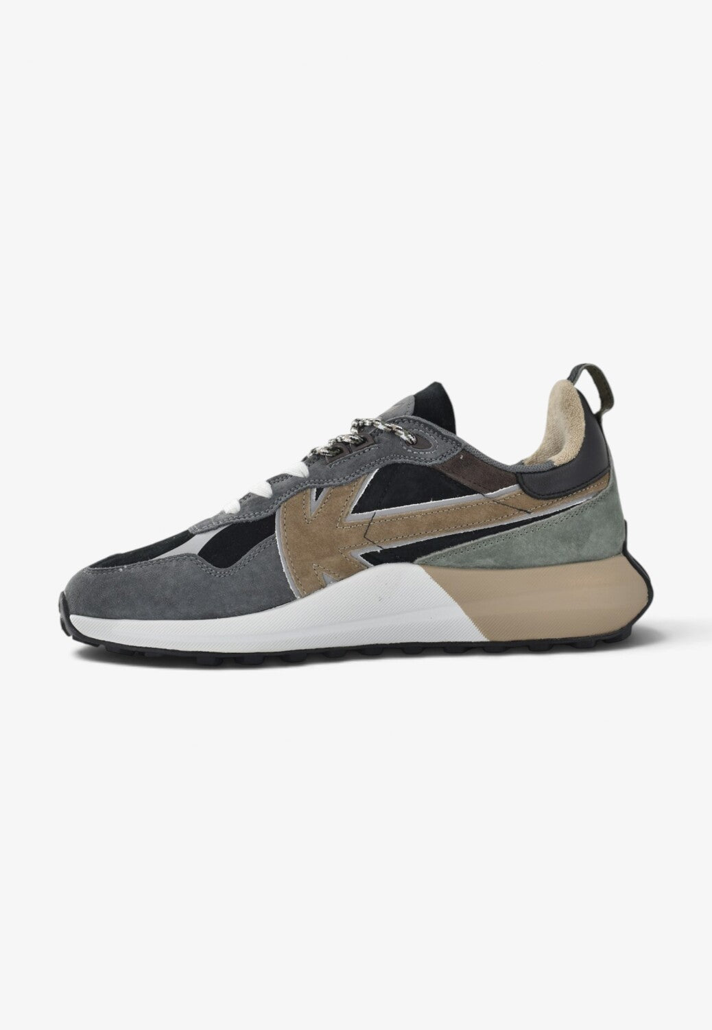 Heren veterschoenen-Blauw combi kleur