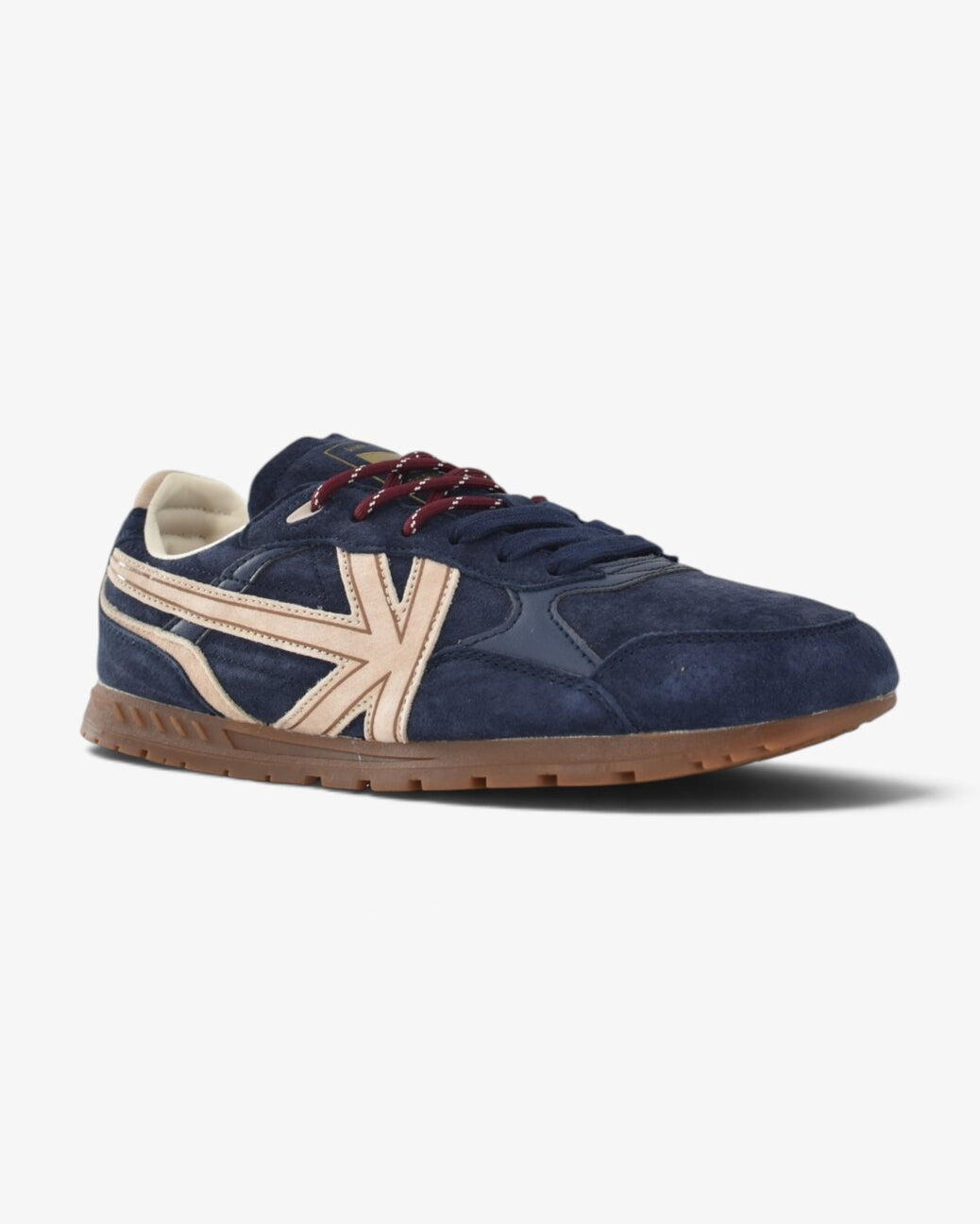 Heren veterschoenen-Blauw suède/nubuck