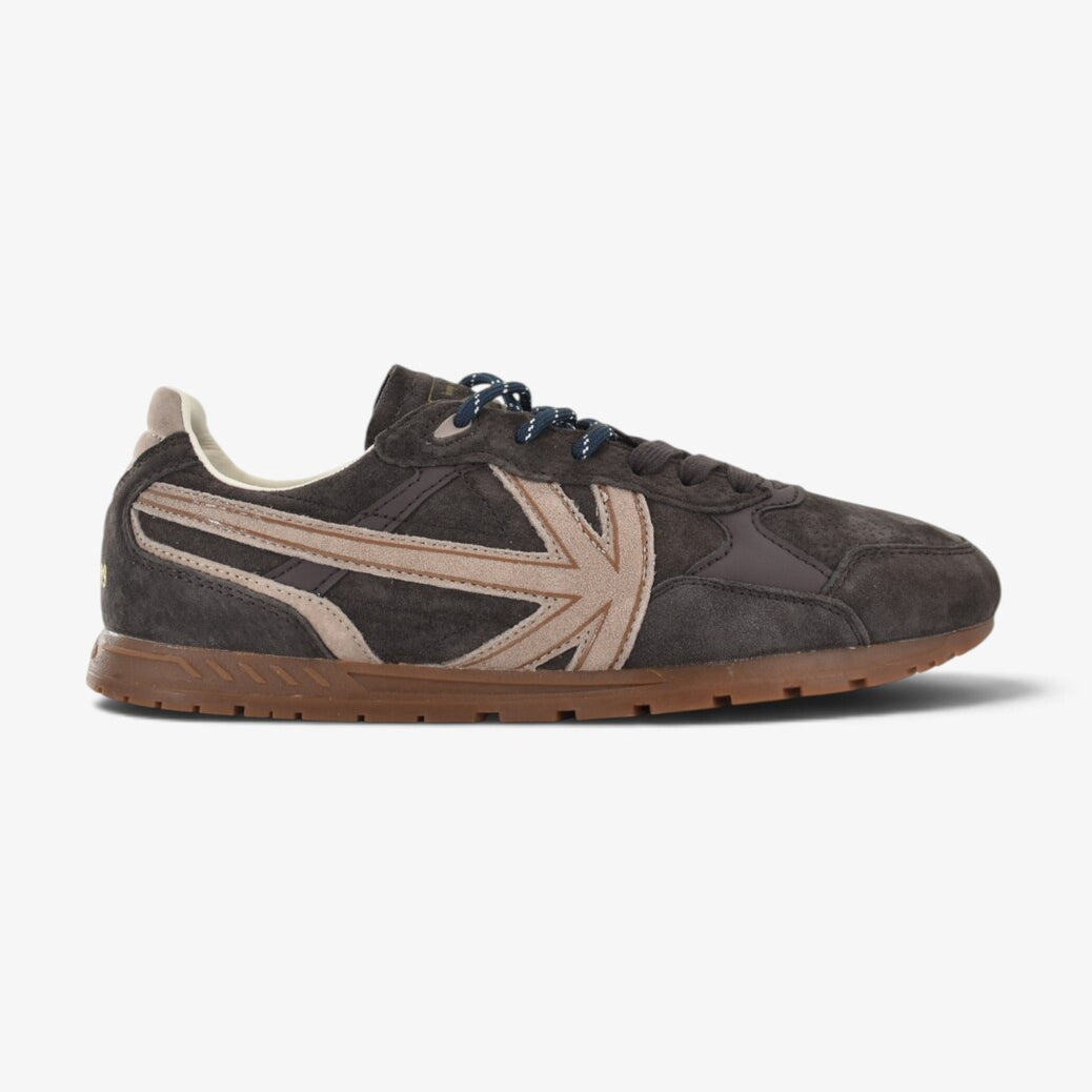 Heren veterschoenen-Bruin suède