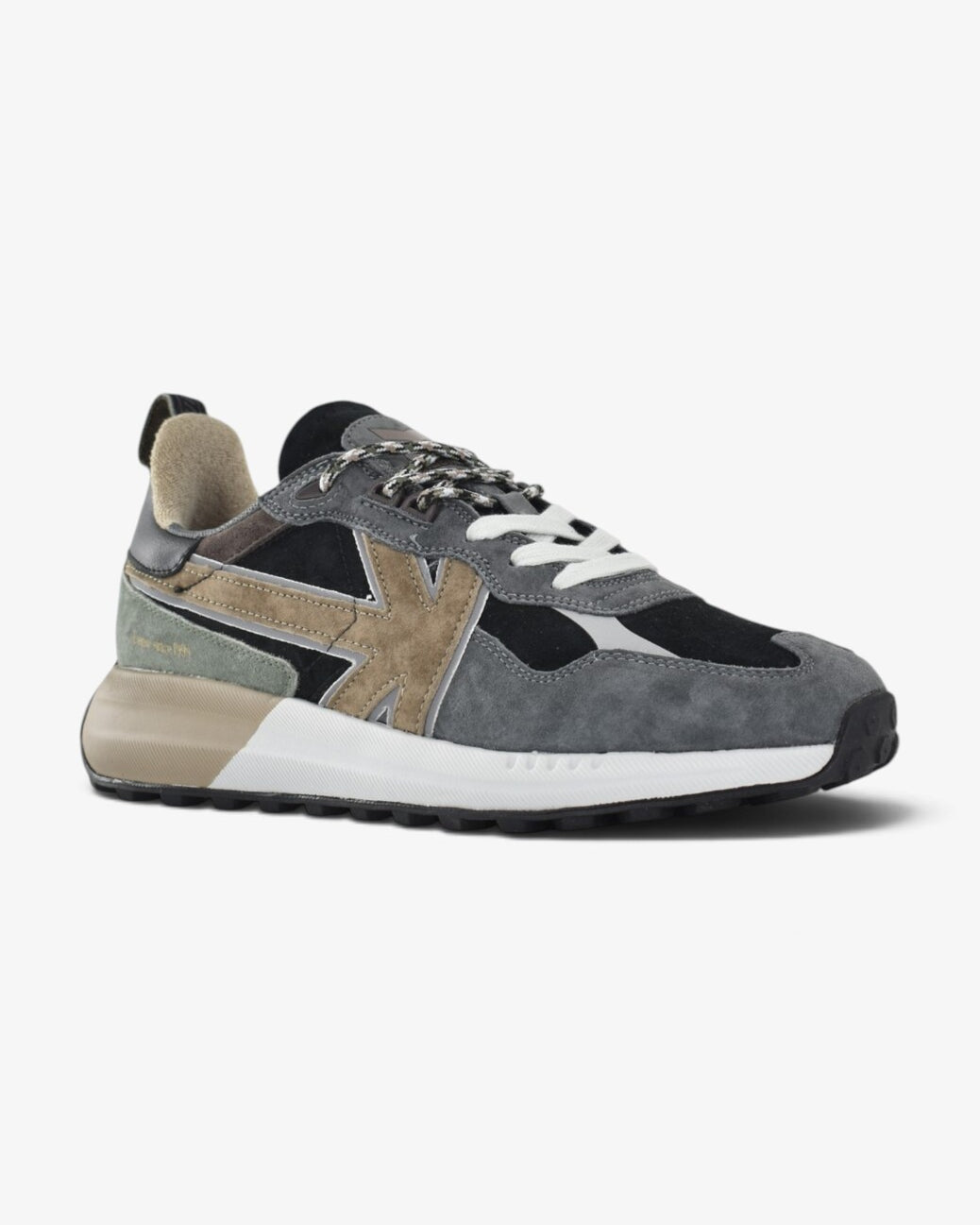 Heren veterschoenen-Blauw combi kleur