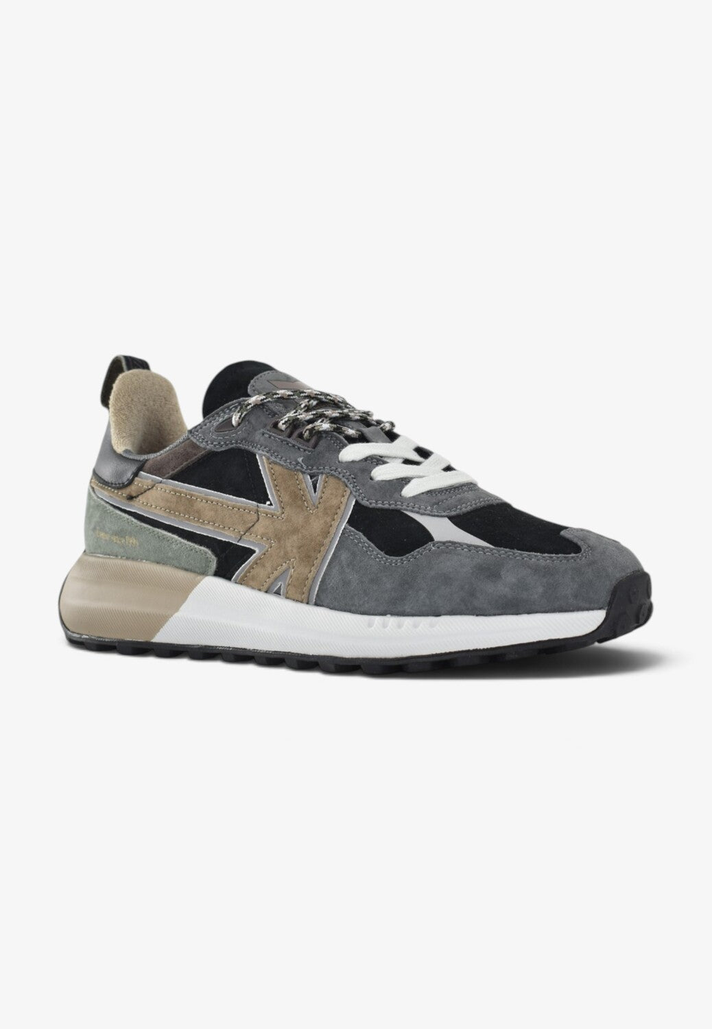 Heren veterschoenen-Blauw combi kleur
