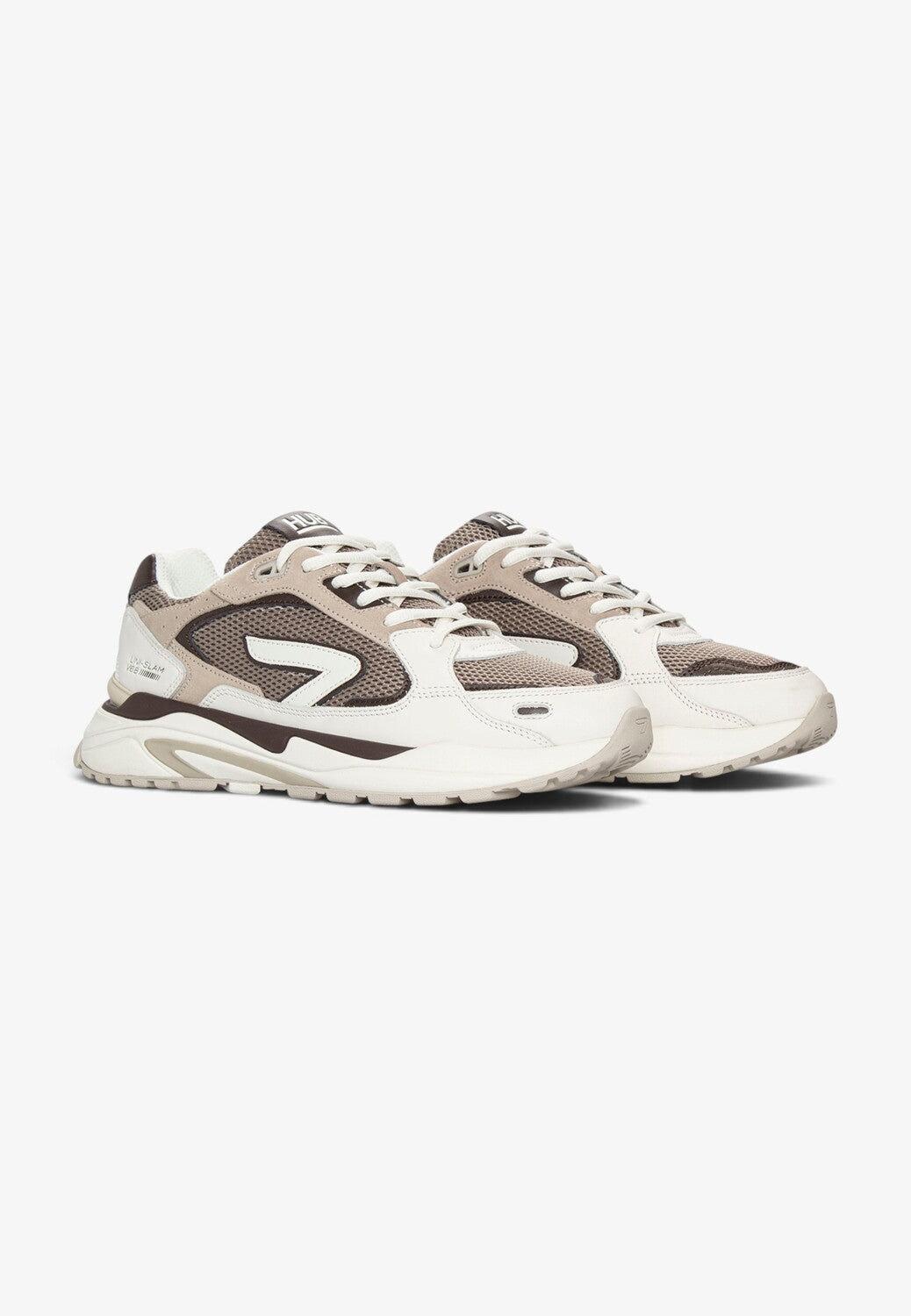 Heren veterschoenen-Bruin combi kleur