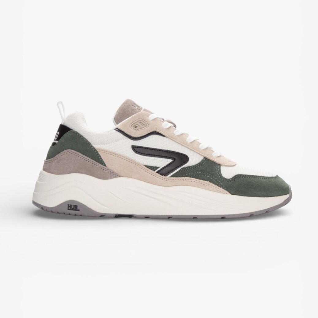 Heren veterschoenen-Groen combi kleur
