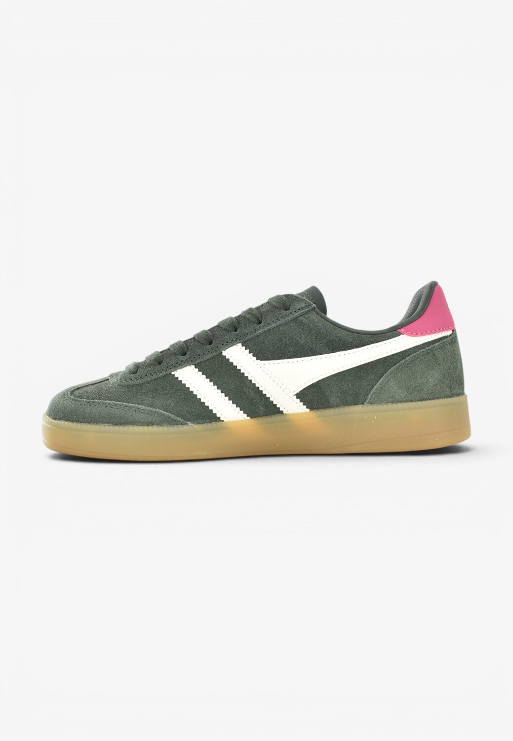 DAMES SPORTIEVE VETERSCHO-Groen suède/nubuck