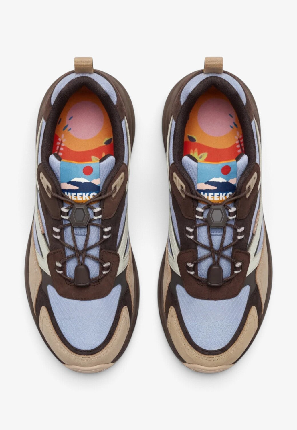 Unisex sneakers-Beige suède/nubuck