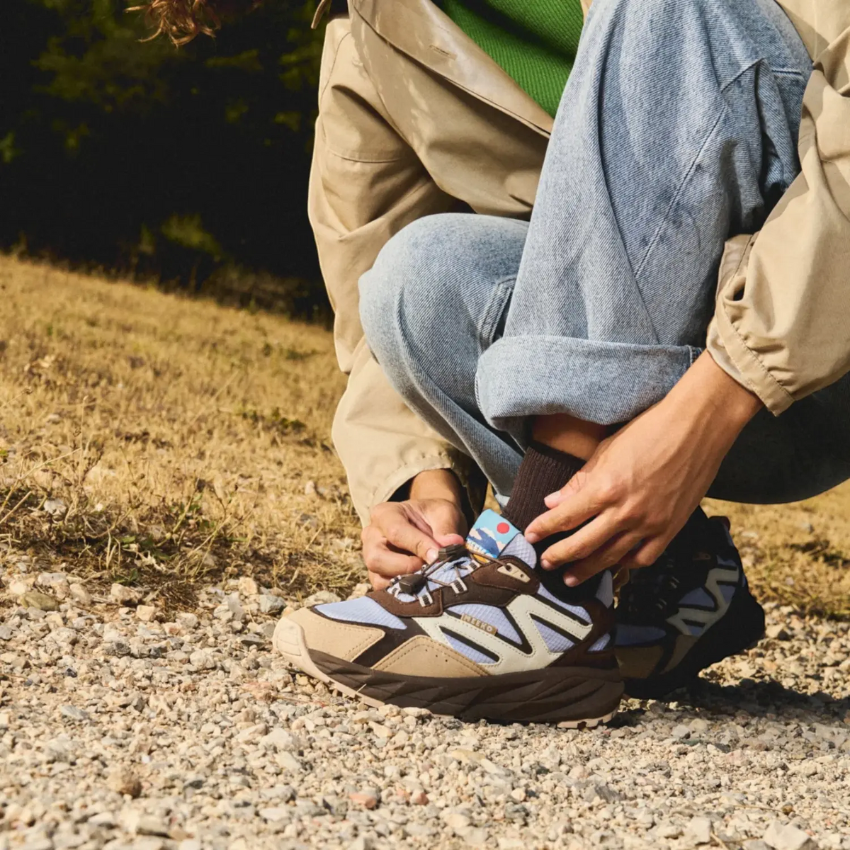 Unisex sneakers-Beige suède/nubuck