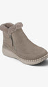 DAMES BOOTS+KORT LAARS-Beige suède/nubuck