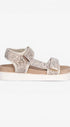 DAMES OPEN SCHOENEN-Beige combi kleur