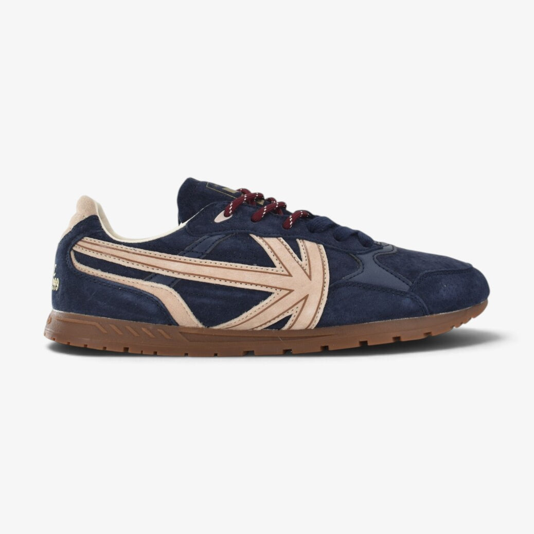 Heren veterschoenen-Blauw suède/nubuck