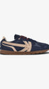 Heren veterschoenen-Blauw suède/nubuck