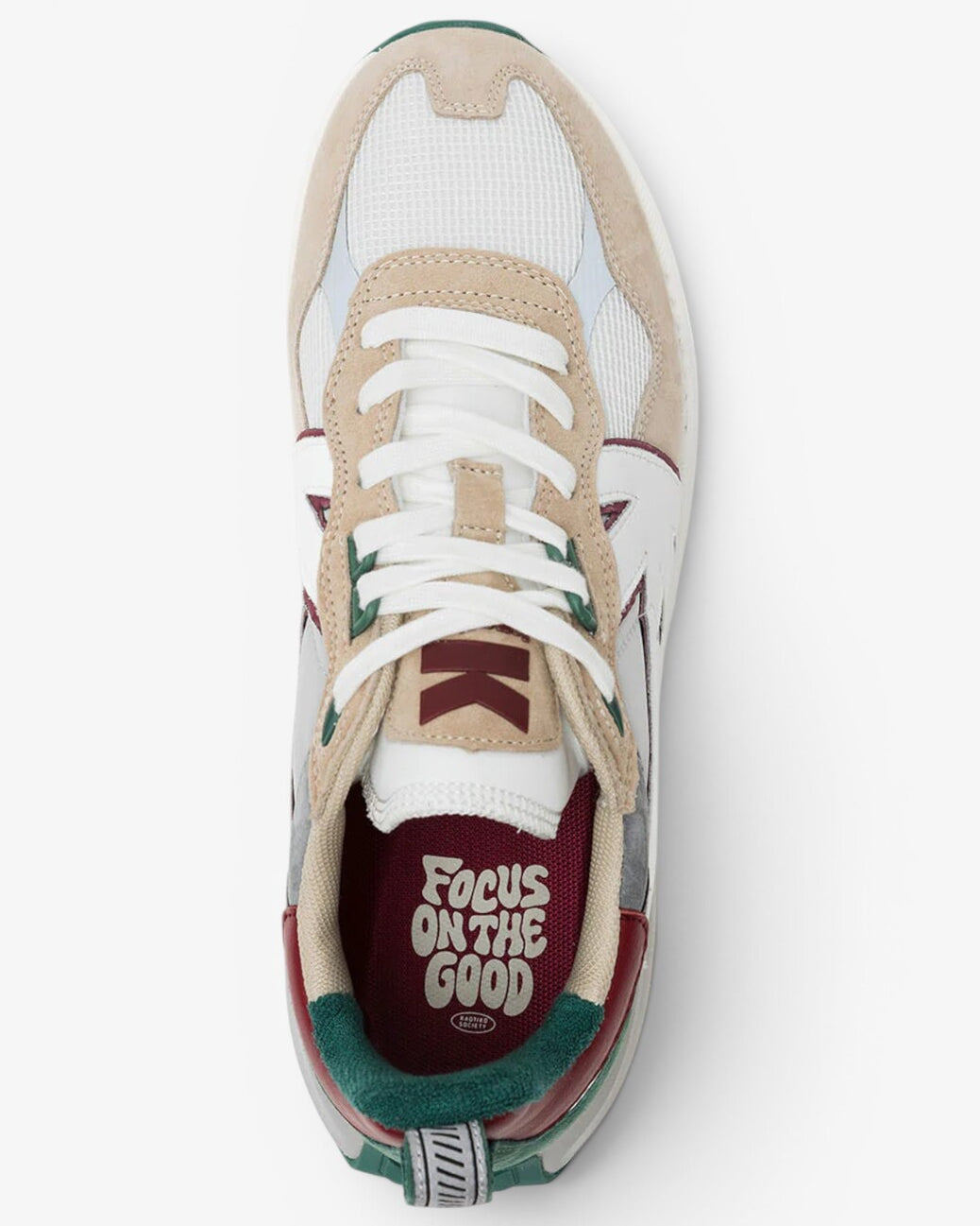Heren veterschoenen-Beige combi kleur