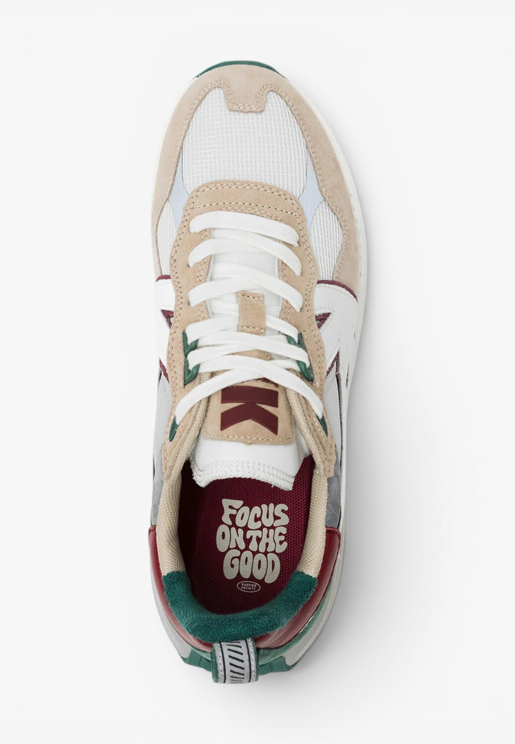 Heren veterschoenen-Beige combi kleur