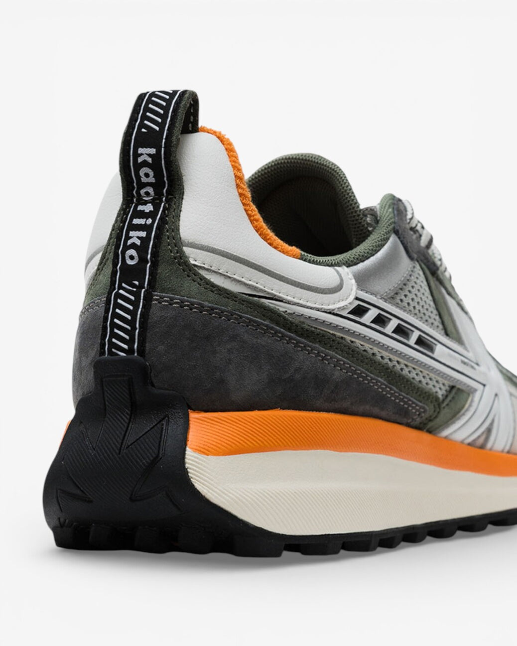 Heren veterschoenen-Groen combi kleur