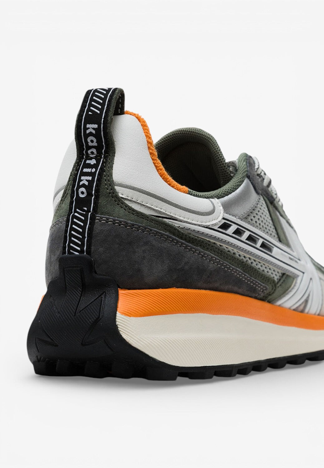 Heren veterschoenen-Groen combi kleur