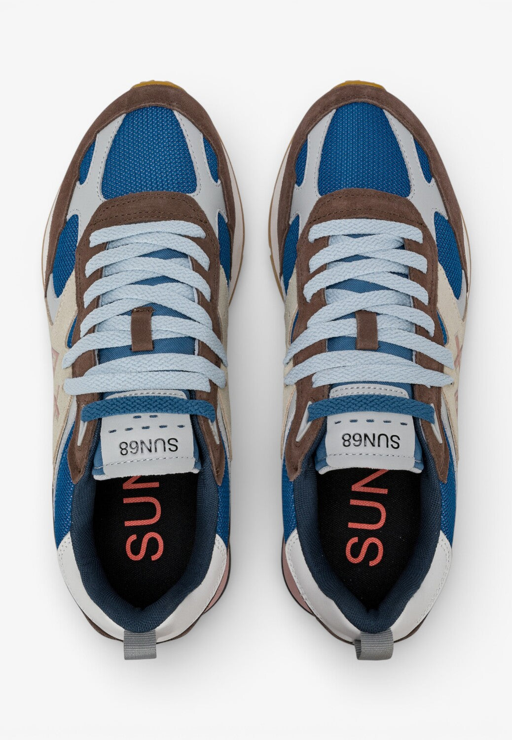 Heren veterschoenen-Bruin combi kleur