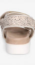 DAMES OPEN SCHOENEN-Beige combi kleur