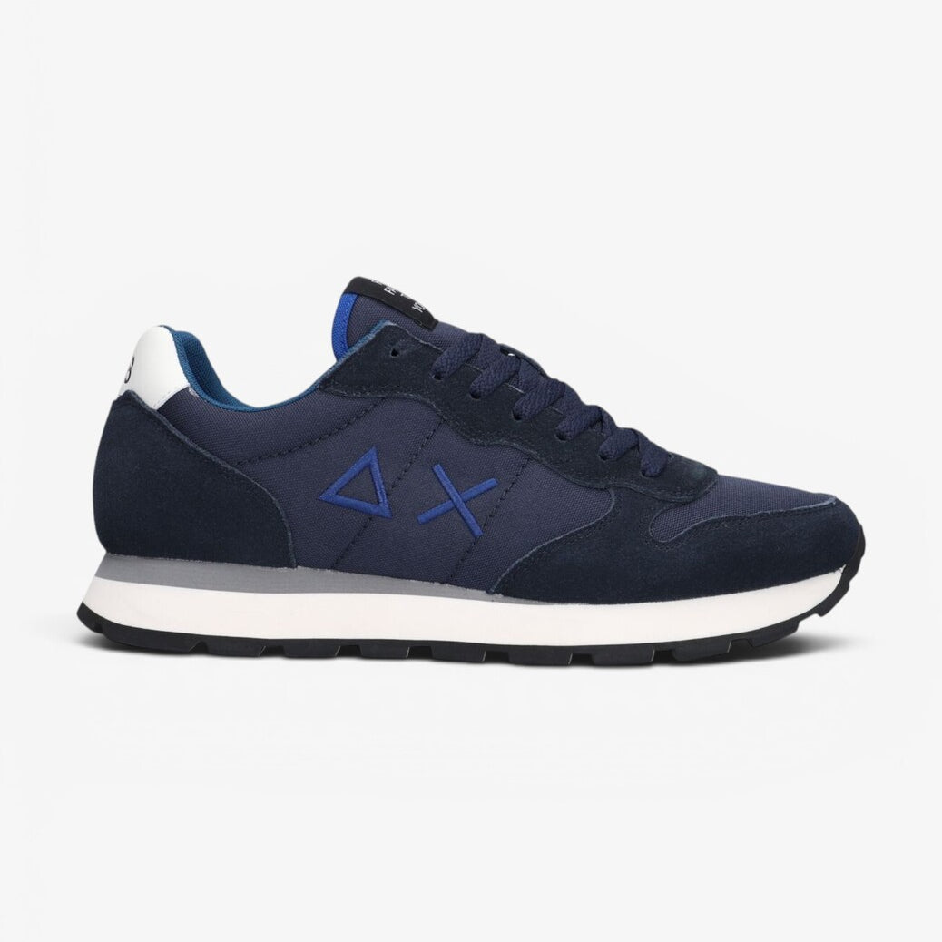 Heren veterschoenen-Blauw combi kleur