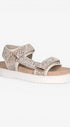 DAMES OPEN SCHOENEN-Beige combi kleur