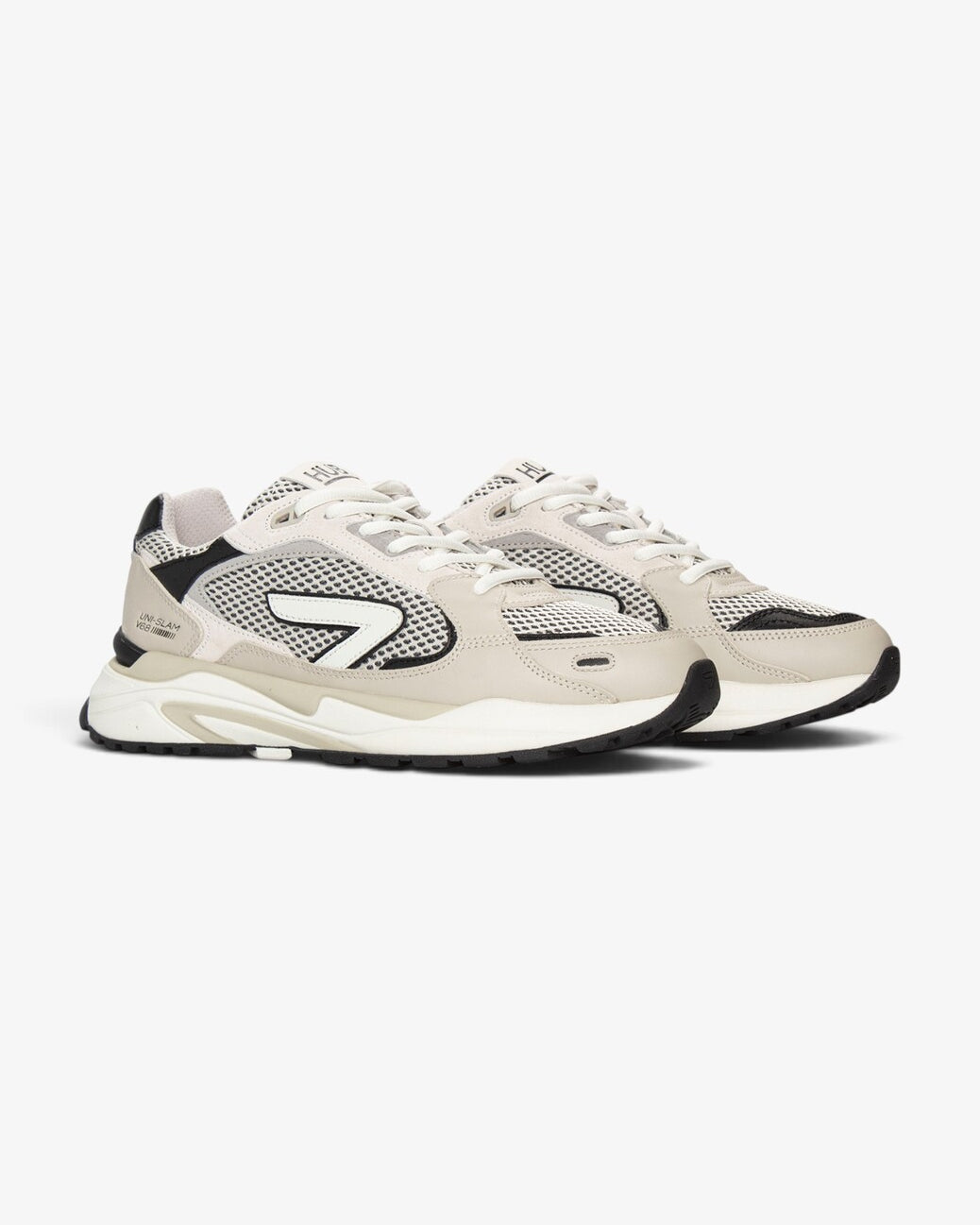 Heren veterschoenen-Zwart combi kleur