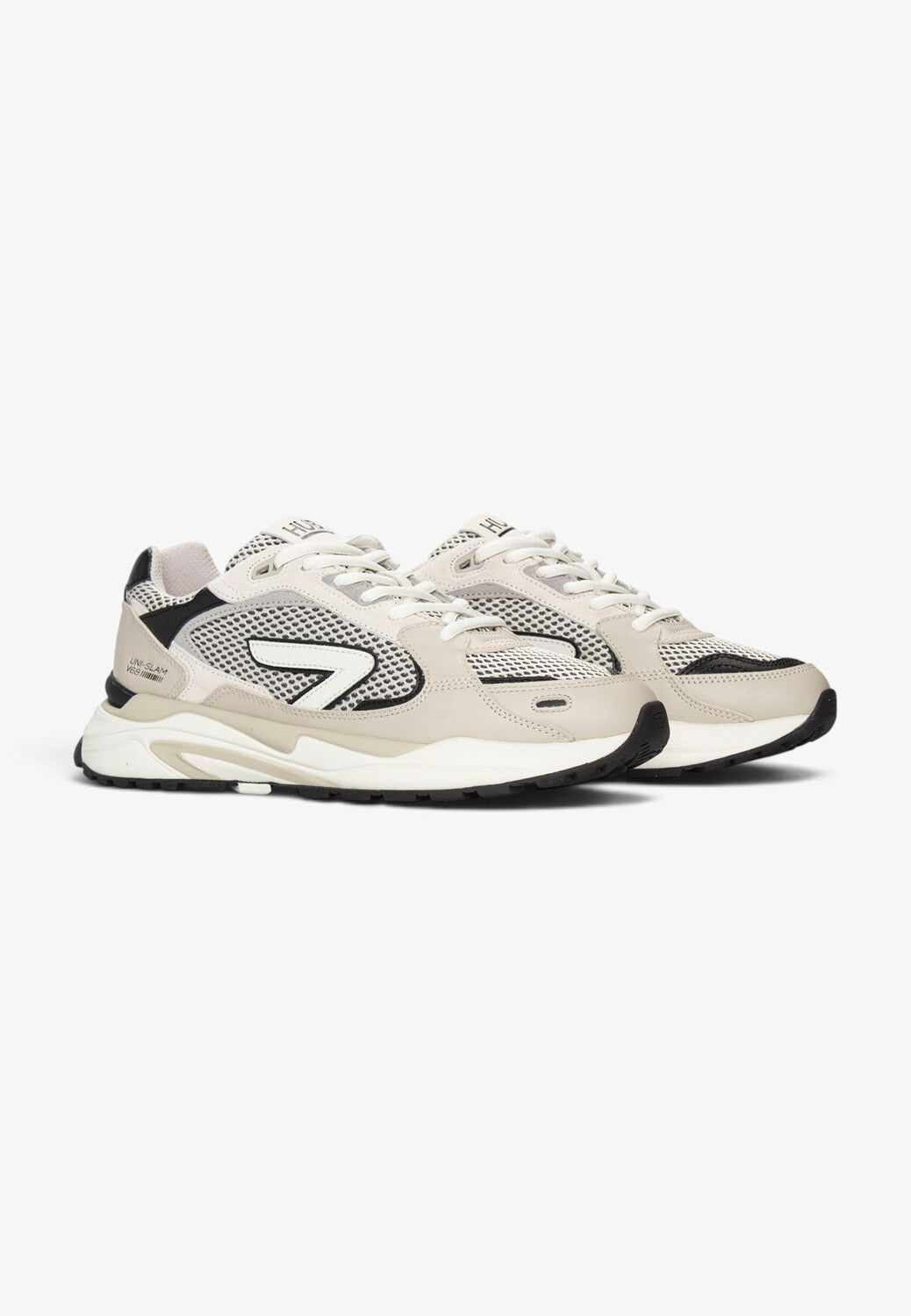 Heren veterschoenen-Zwart combi kleur