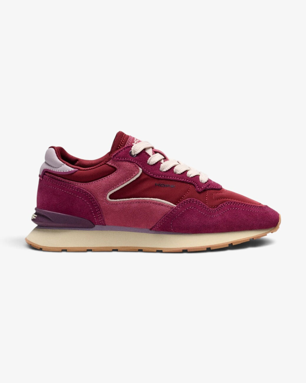 DAMES SPORTIEVE VETERSCHO-Rood suède/nubuck