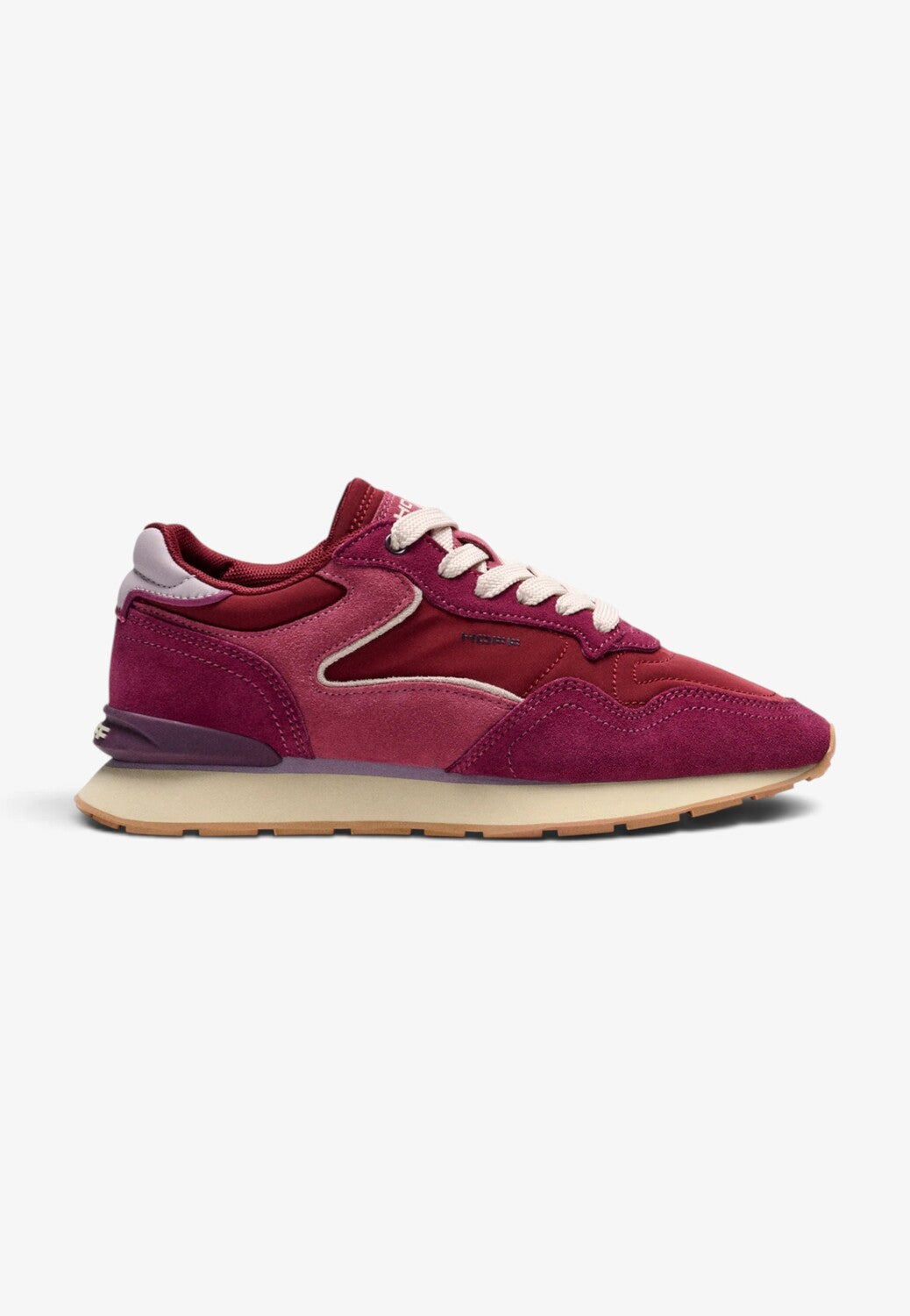 DAMES SPORTIEVE VETERSCHO-Rood suède/nubuck