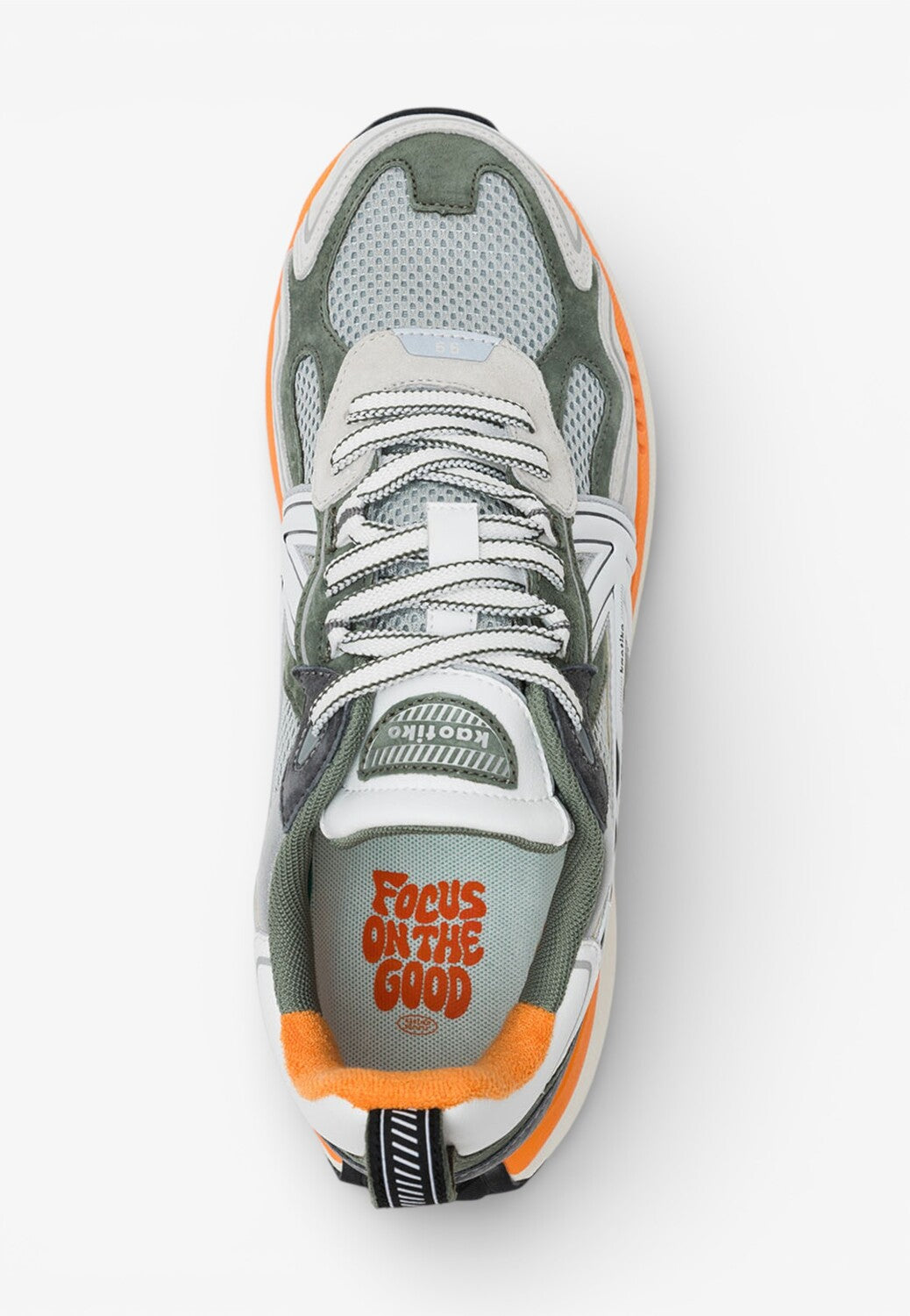 Heren veterschoenen-Groen combi kleur