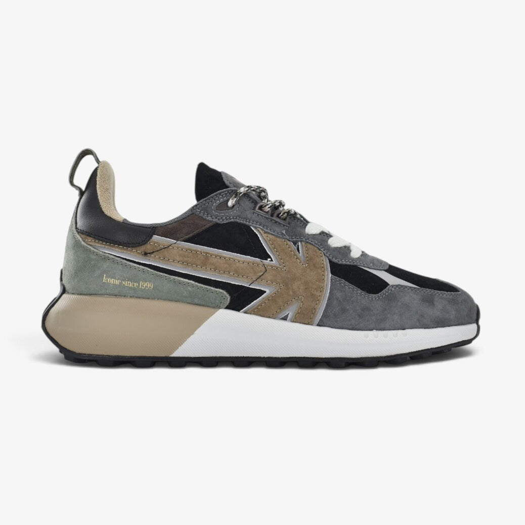Heren veterschoenen-Blauw combi kleur