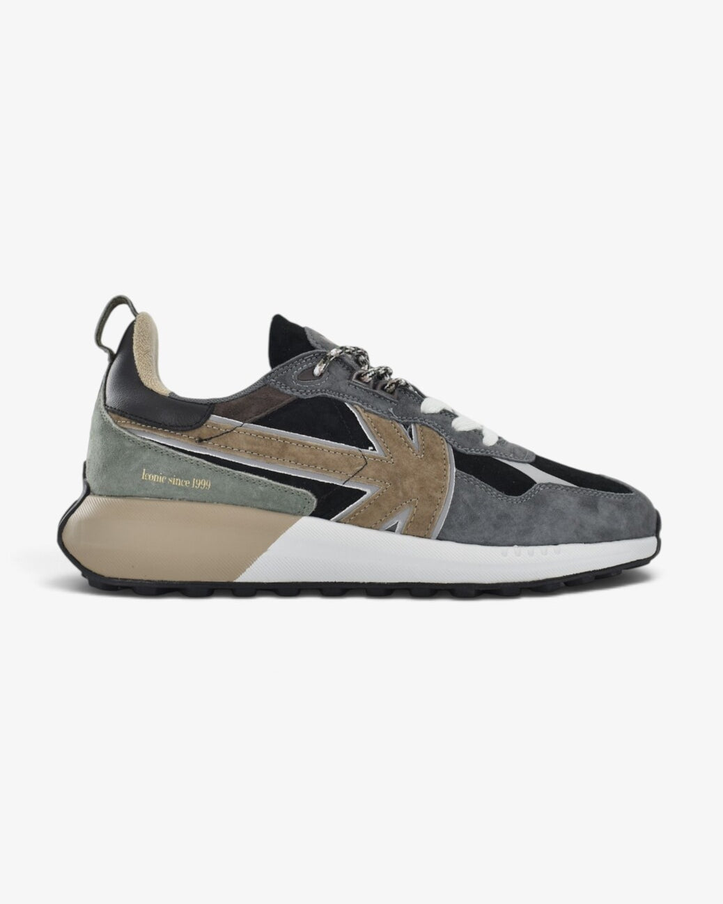 Heren veterschoenen-Blauw combi kleur