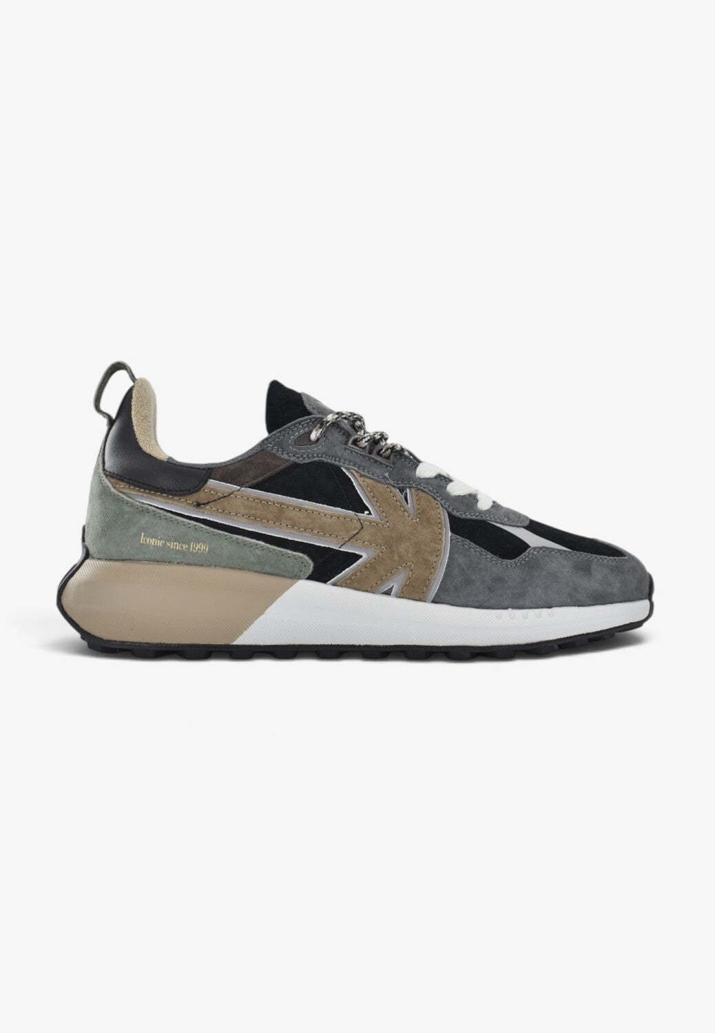 Heren veterschoenen-Blauw combi kleur