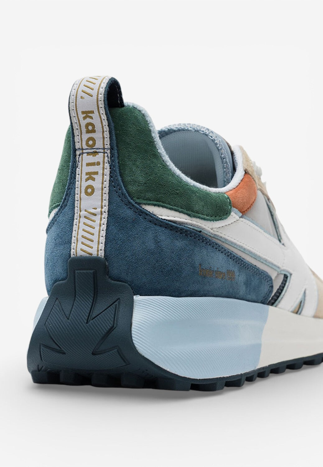 Heren veterschoenen-Blauw combi kleur