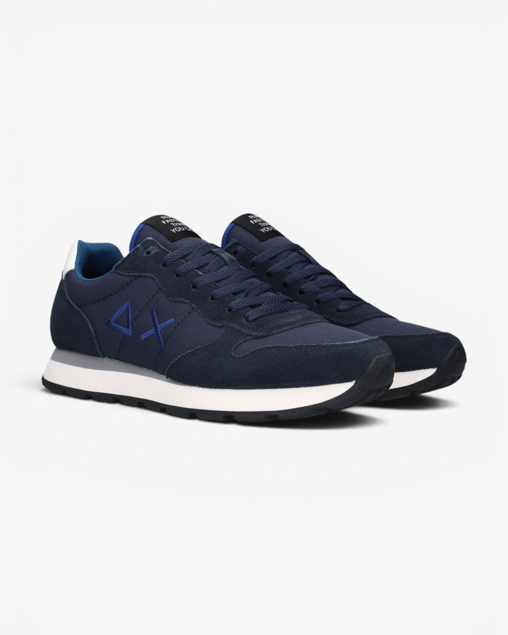 Heren veterschoenen-Blauw combi kleur